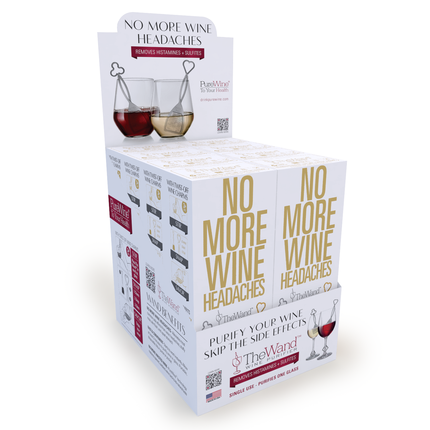 The Wand™ Wine Purifier 8-Pack, Silver & Gold