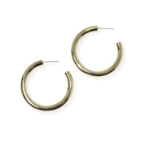 30mm simple gold hoops