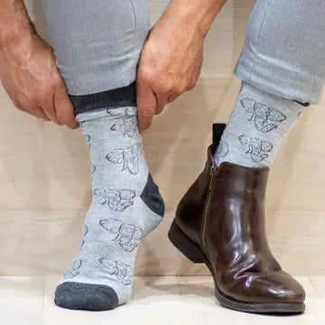 Grey Elephant mens sock