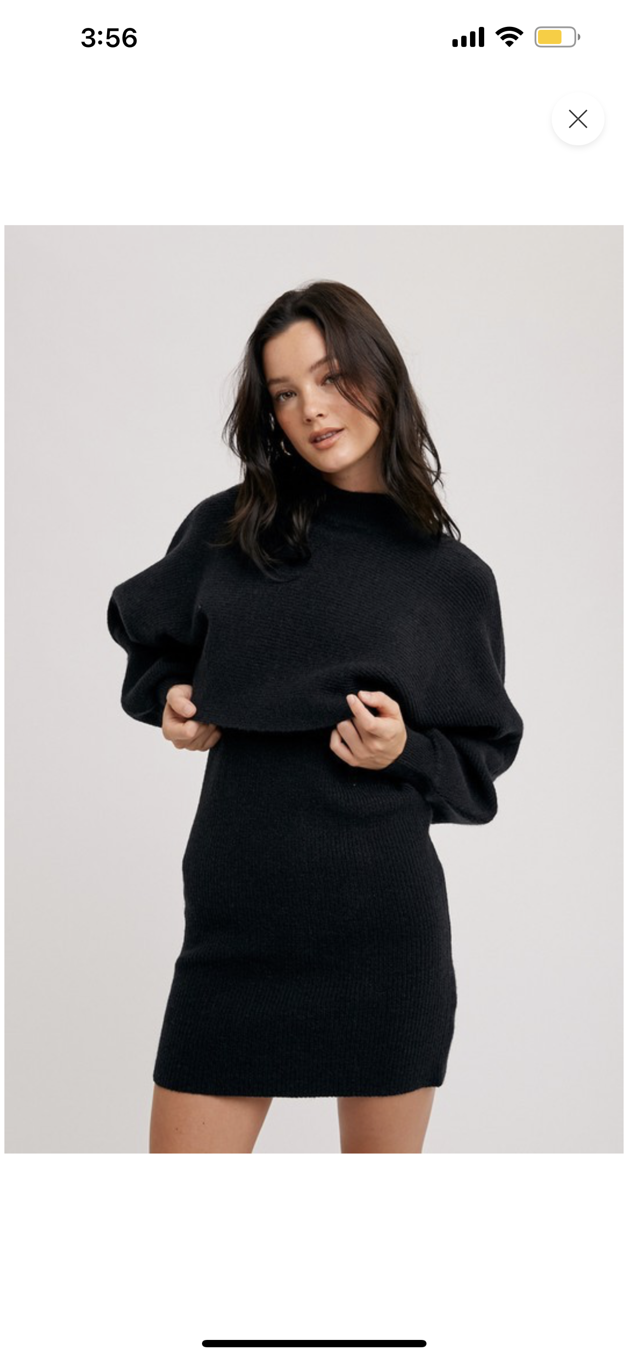 Crop top and sleeveless set sweater dress