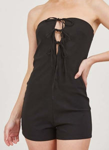 3 front tie spandex romper