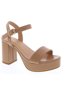 Platform ankle buckle chunky heels