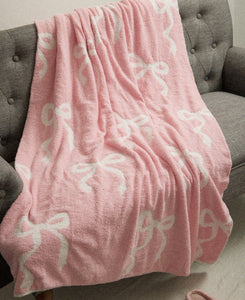 Reversible Multi Bow ribbon blanket