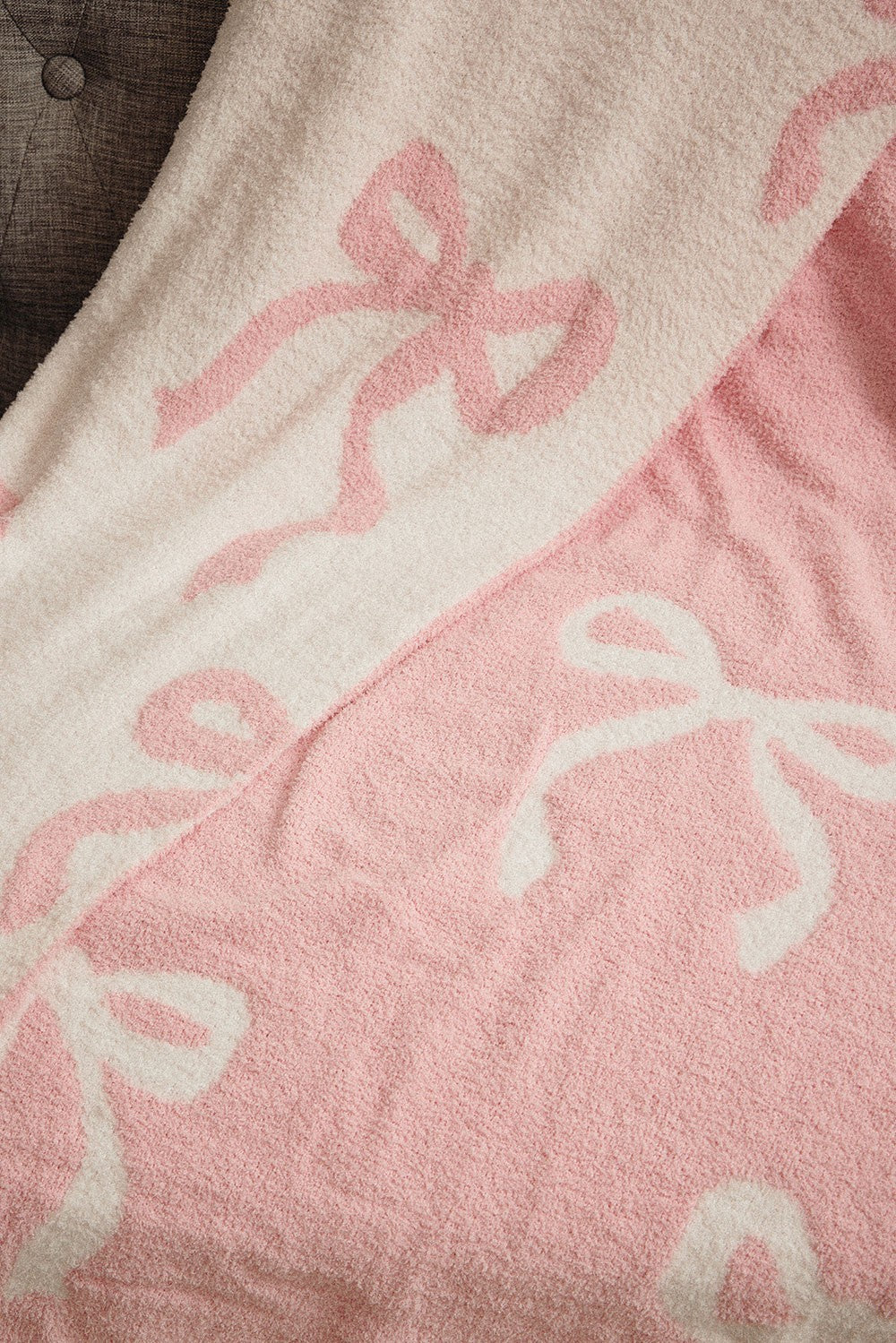 Reversible Multi Bow ribbon blanket