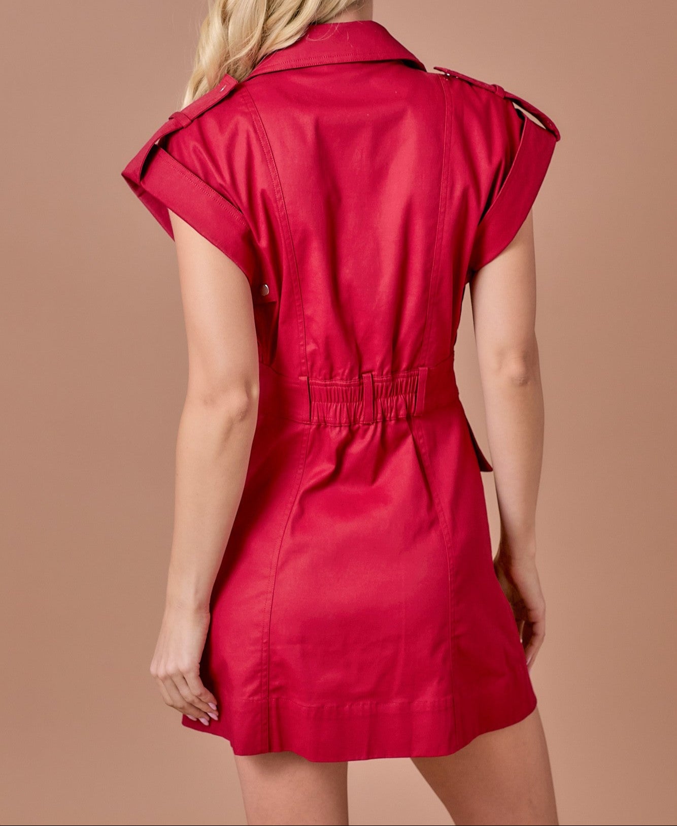 Hidden button up with Collar dress