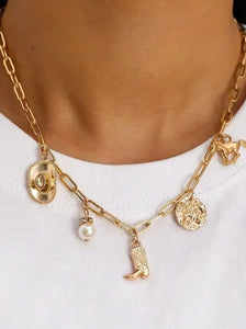 Western 5 charm necklace