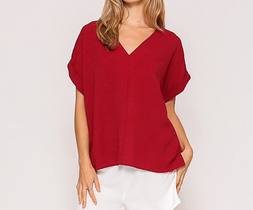 V-neck flowy blouse