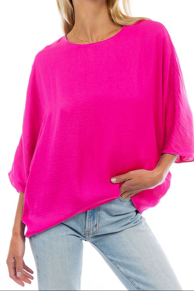 Dolman sleeve darted arms blouse