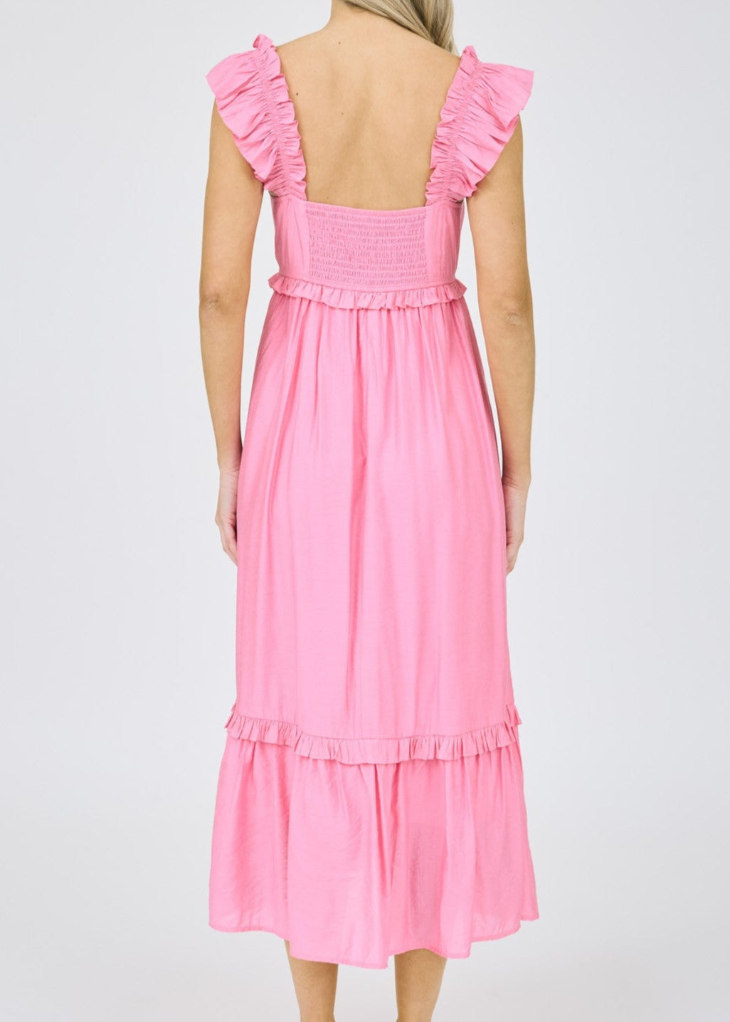 Ruffle sleeve empire waist mini/maxi