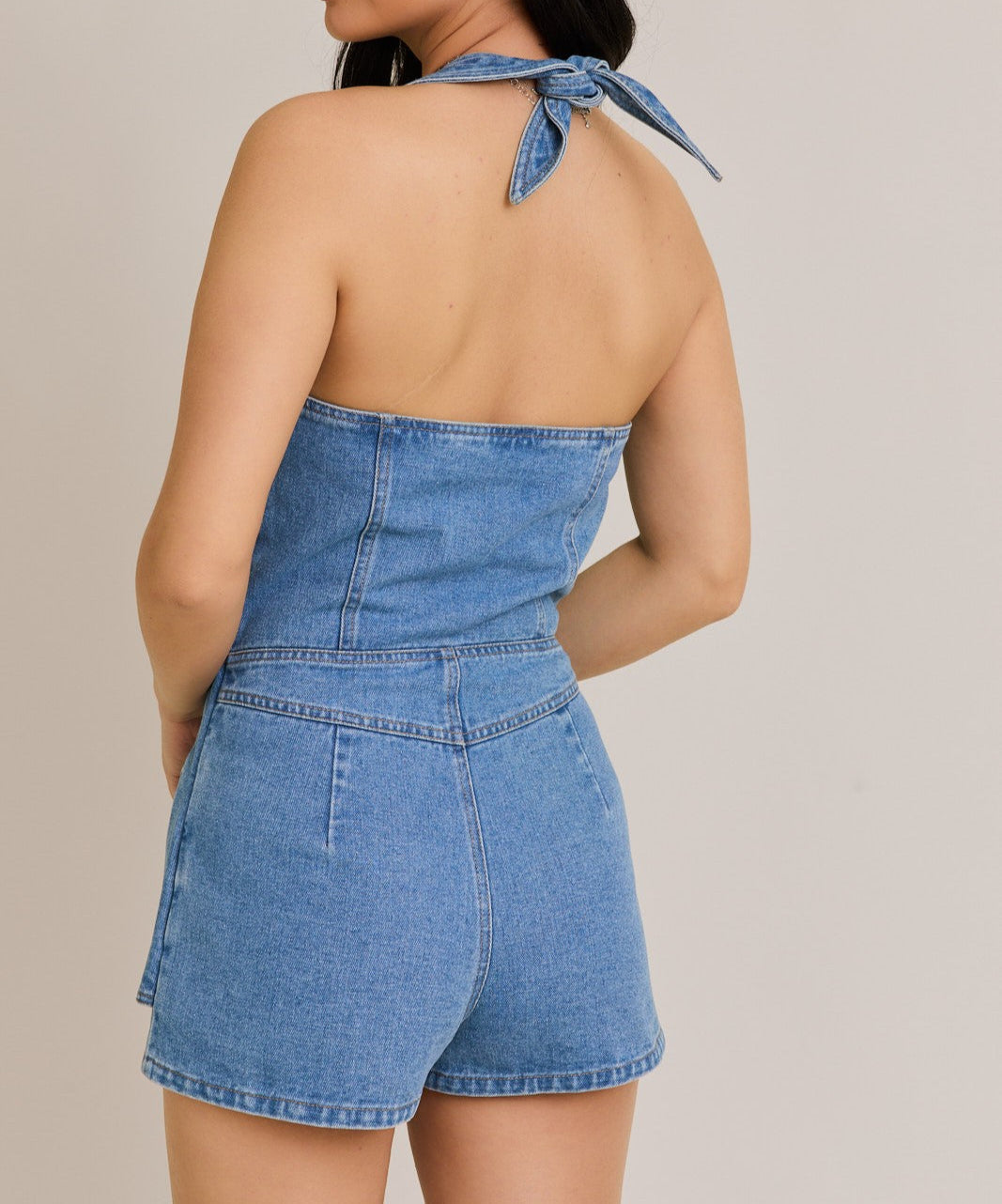 vest style romper with shorts