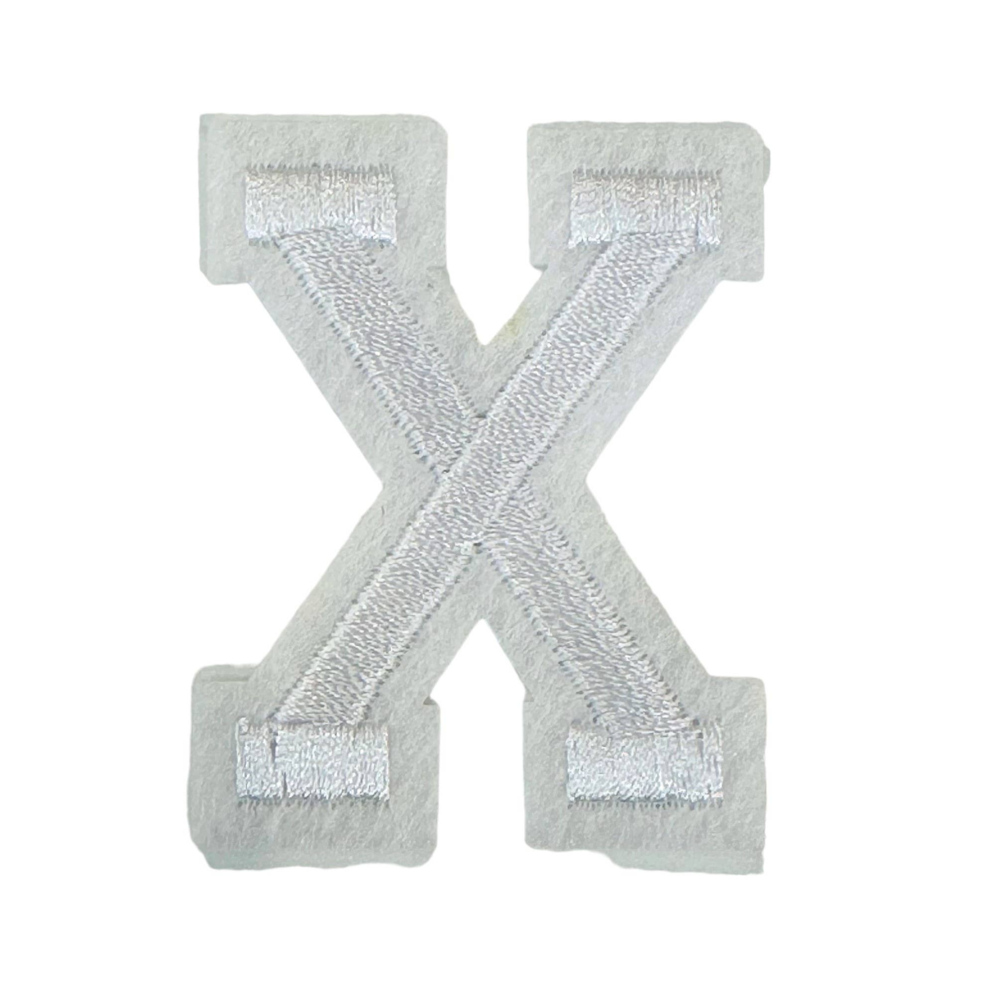 Iron On White Letter Patches