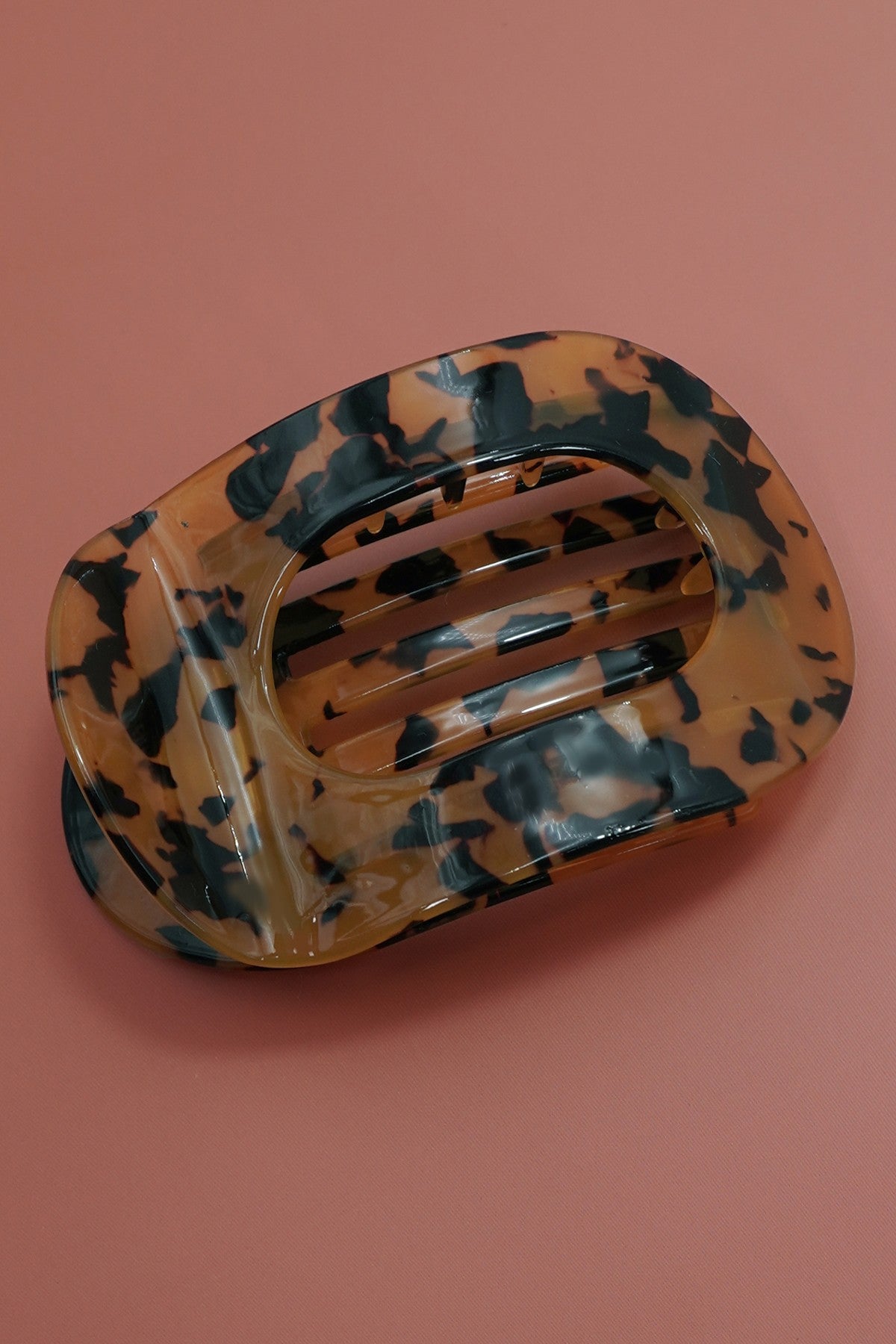 Tortoise color lay flat claw clips