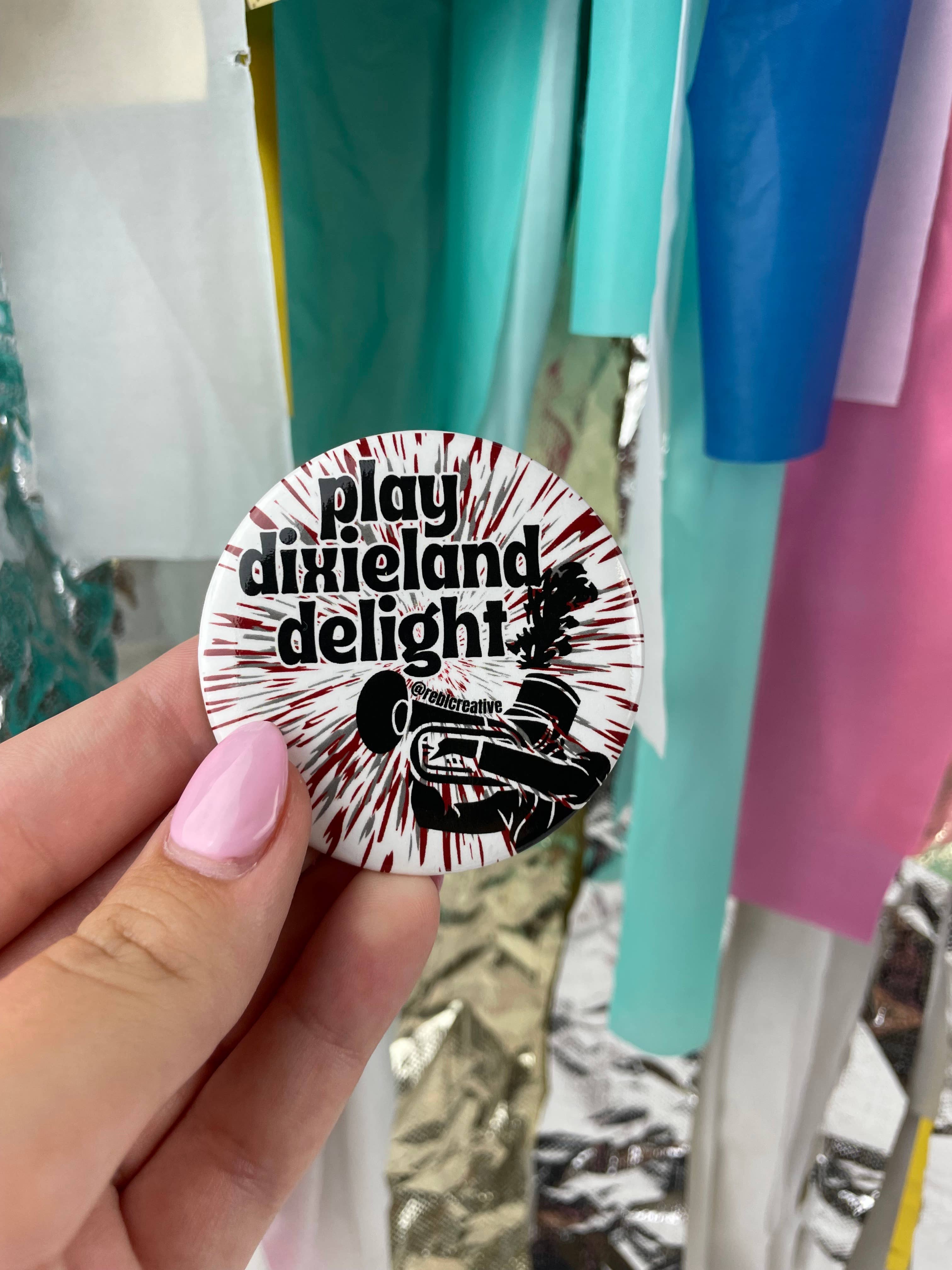 Tie Dye Burst - Play Dixieland Delight - Game Day Button