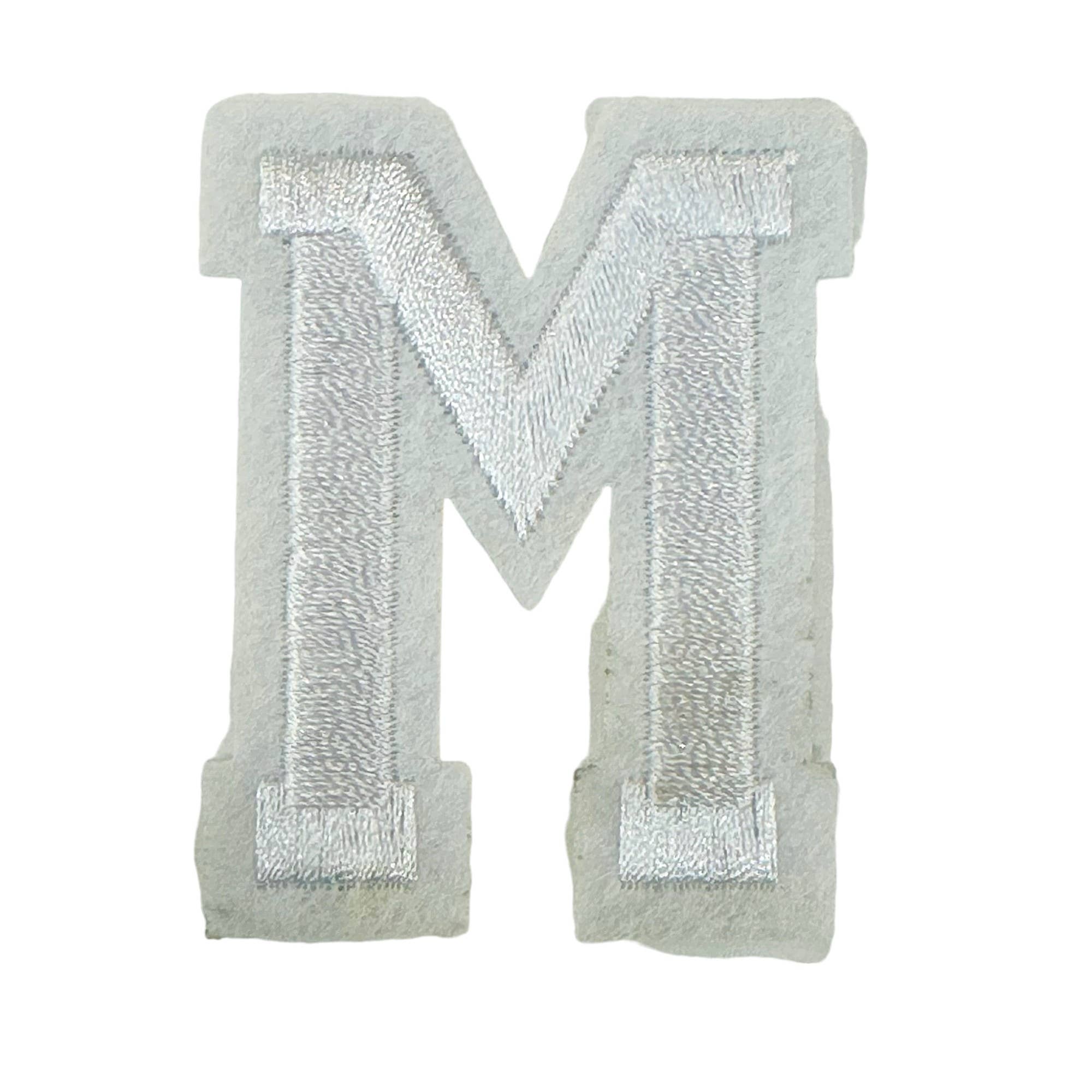 Iron On White Letter Patches