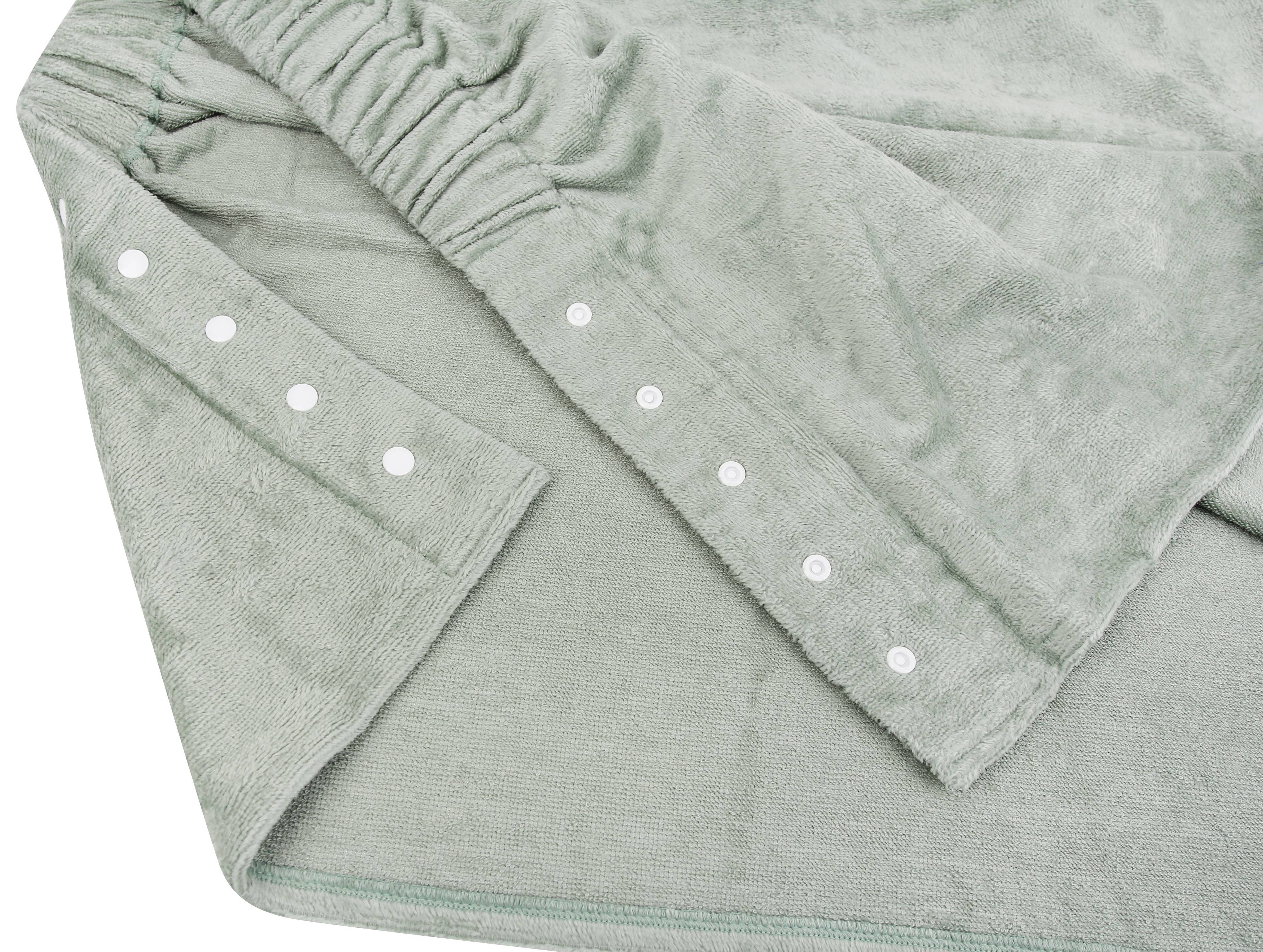 Extra Plush Bath Wrap + Hair Turban Set - Sage Green