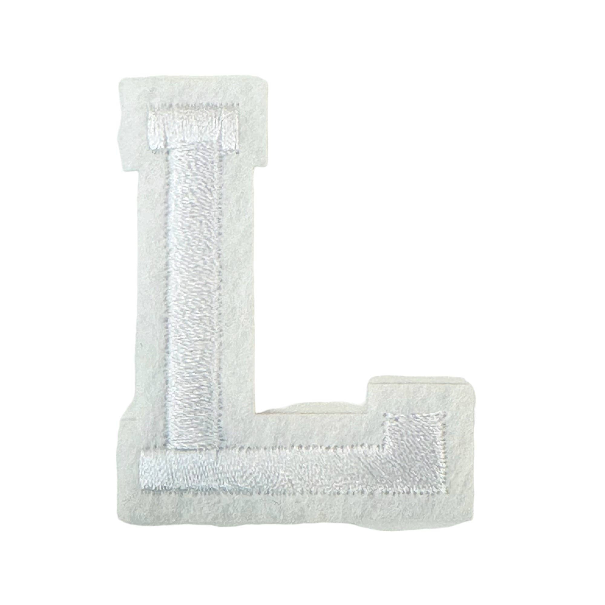 Iron On White Letter Patches