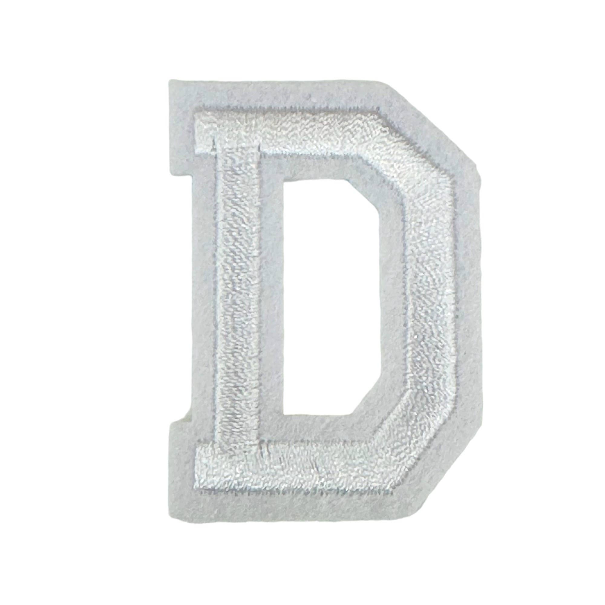 Iron On White Letter Patches