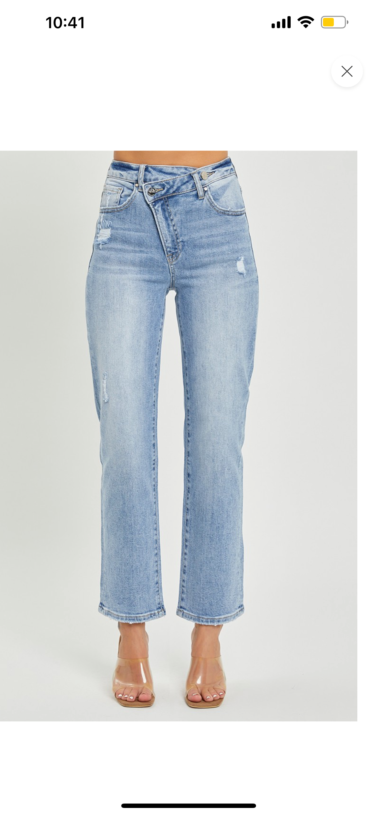 Risen High Rise Crossover Tapered Jeans - RDP5060