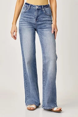 wide leg washed thigh Risen RDP5304
