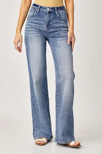 wide leg washed thigh Risen RDP5304