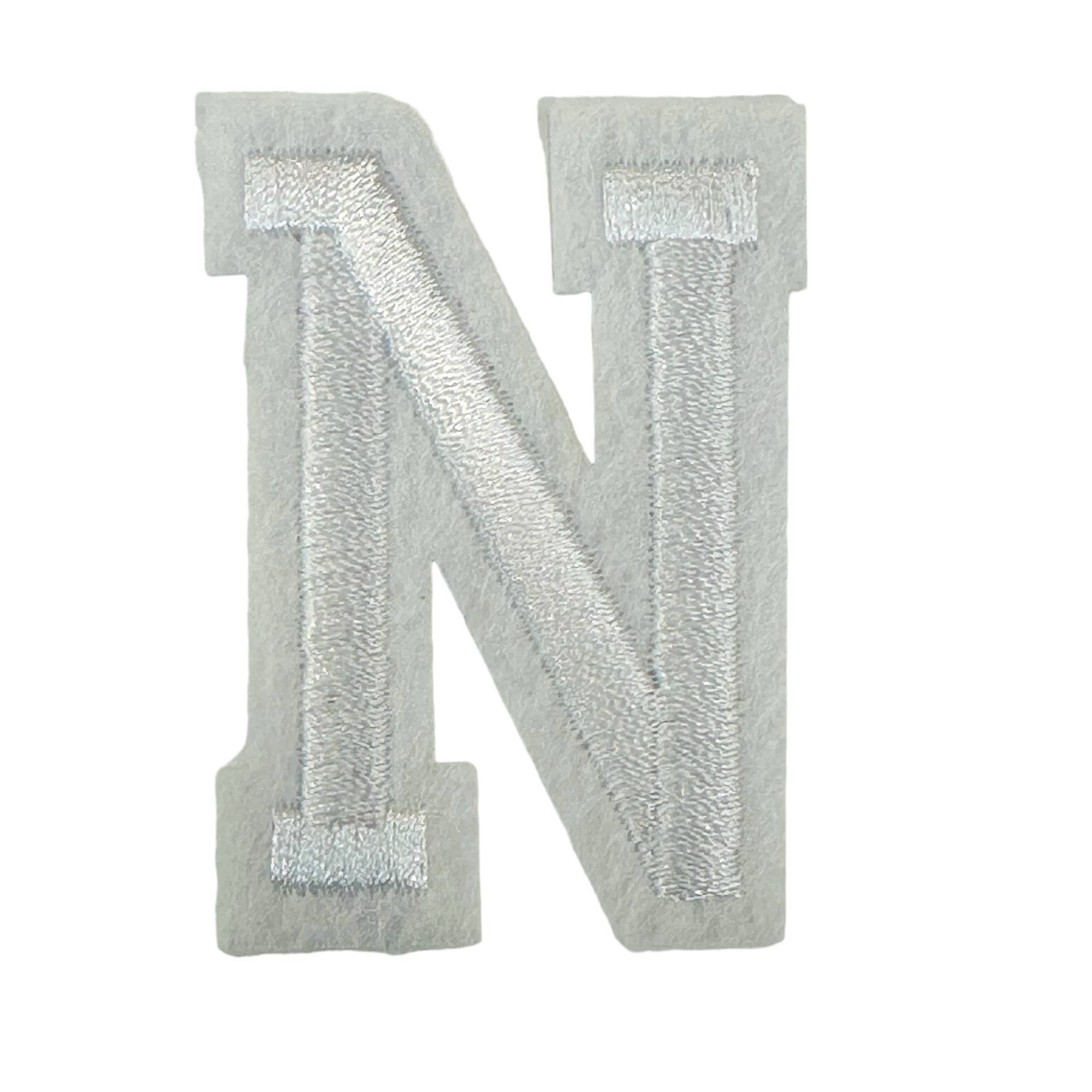 Iron On White Letter Patches