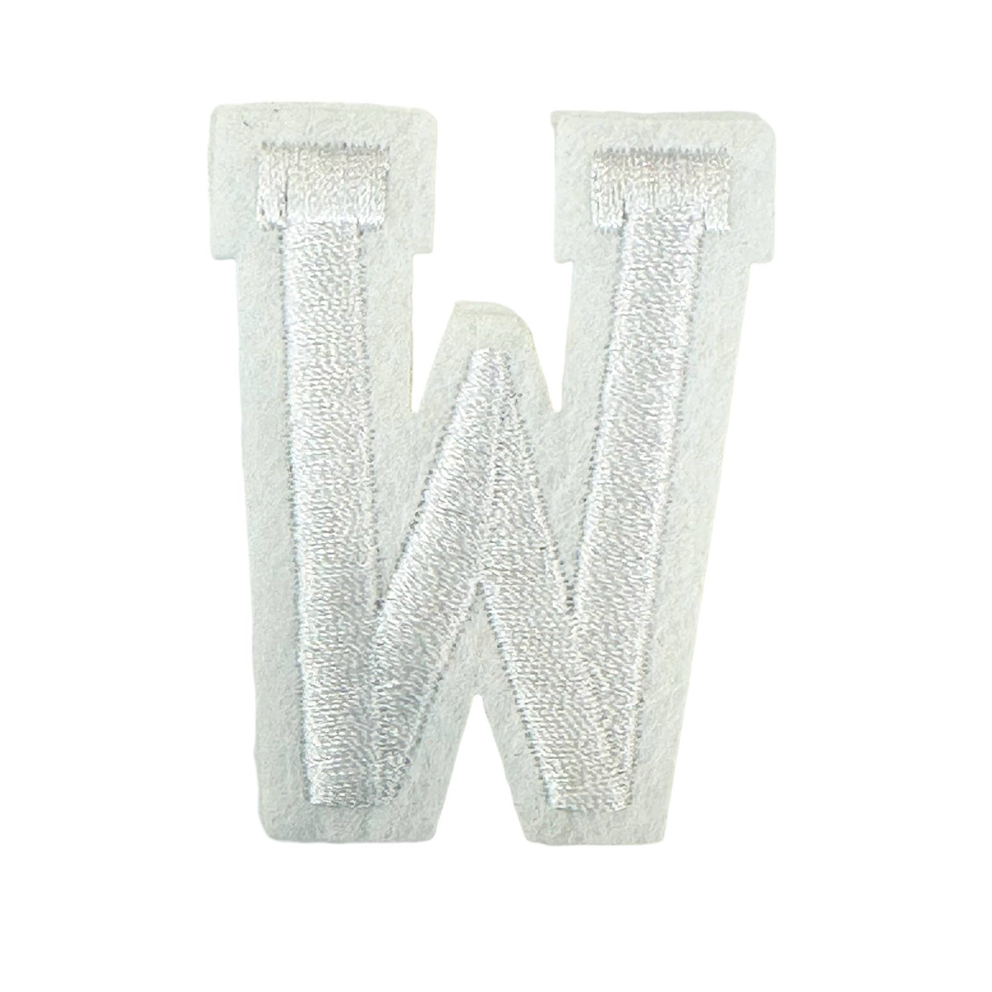 Iron On White Letter Patches