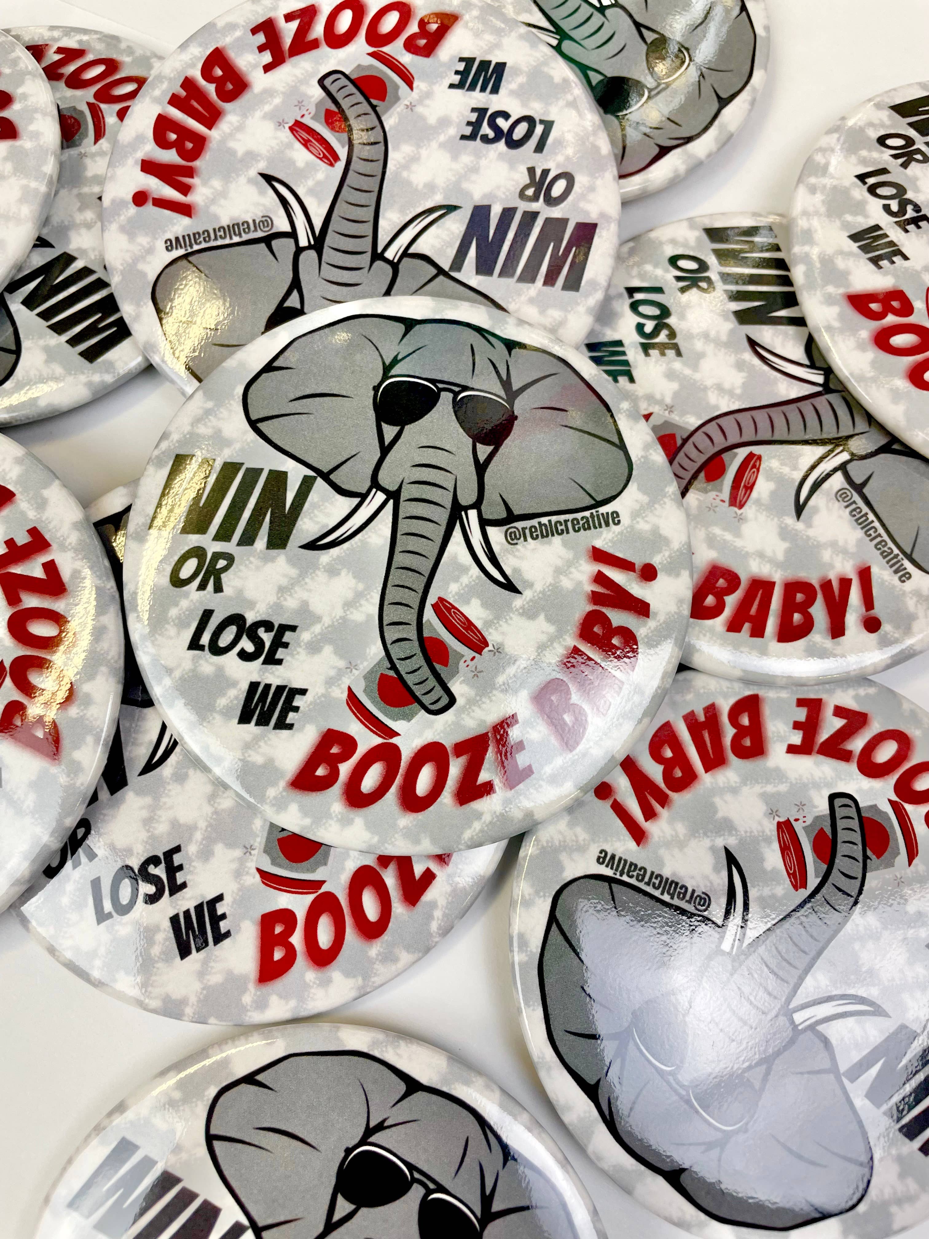 Boozey - Elephant - Game Day Button