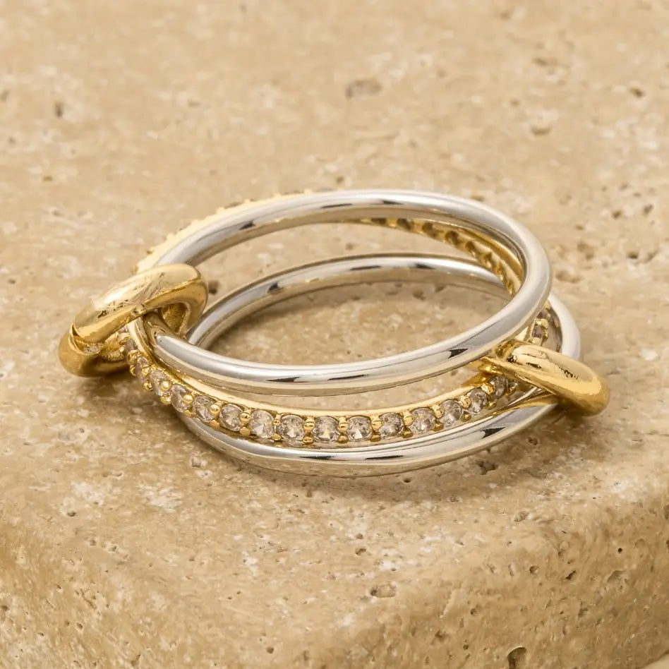 3 set of 2 tone connected ring