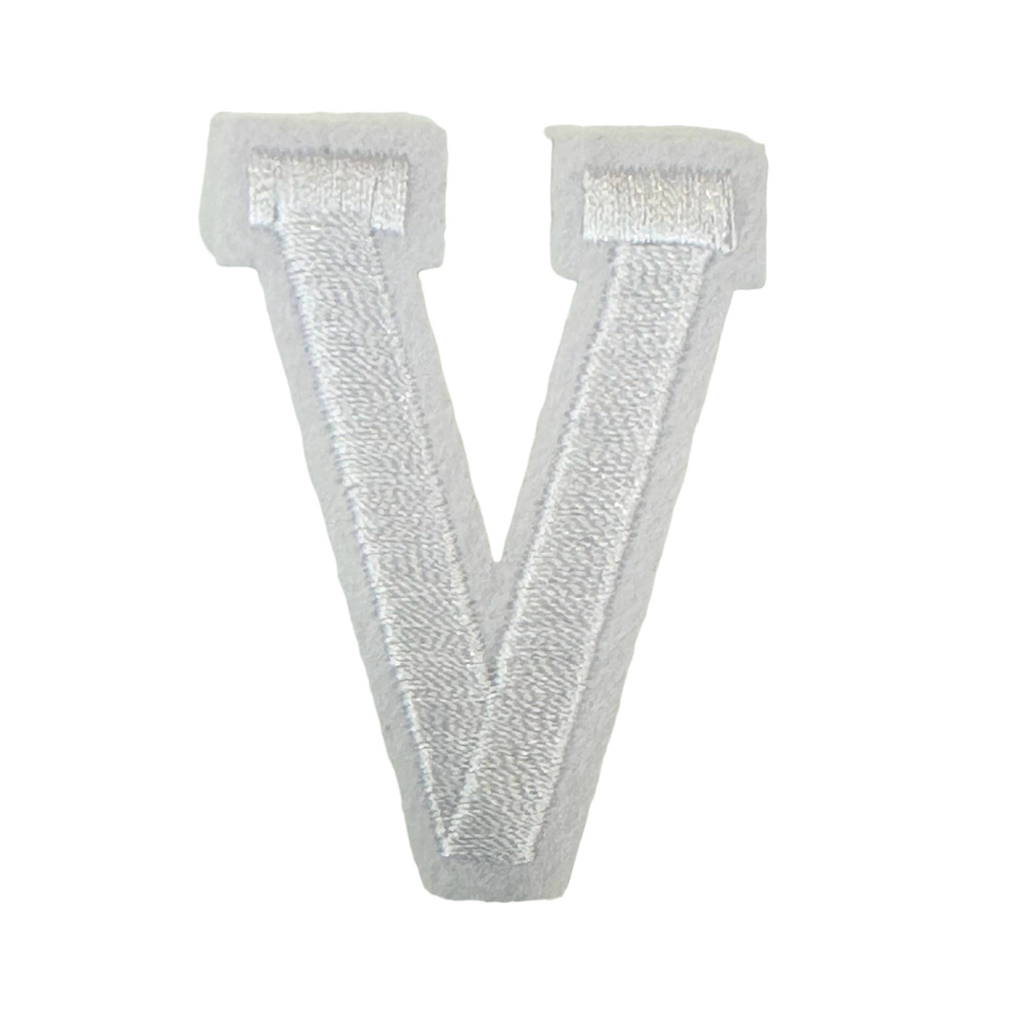 Iron On White Letter Patches