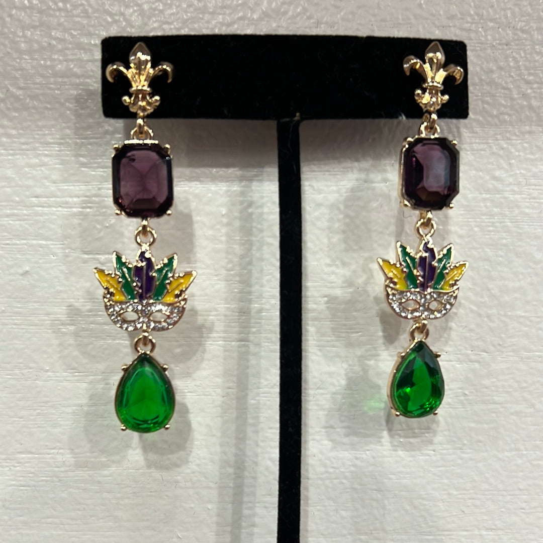 Mardi Gras Stud Drop