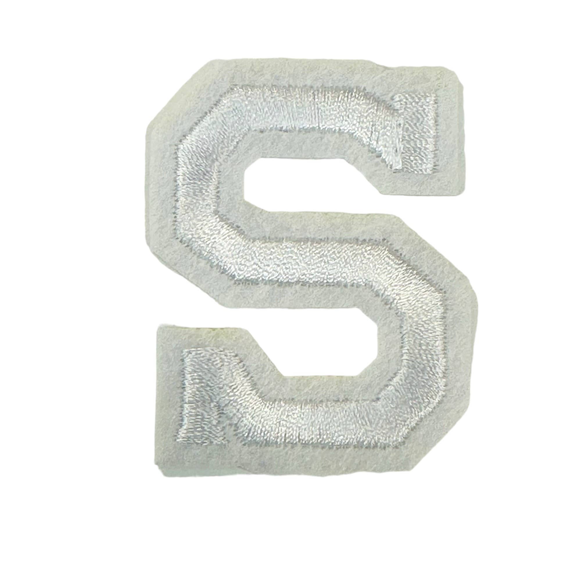Iron On White Letter Patches