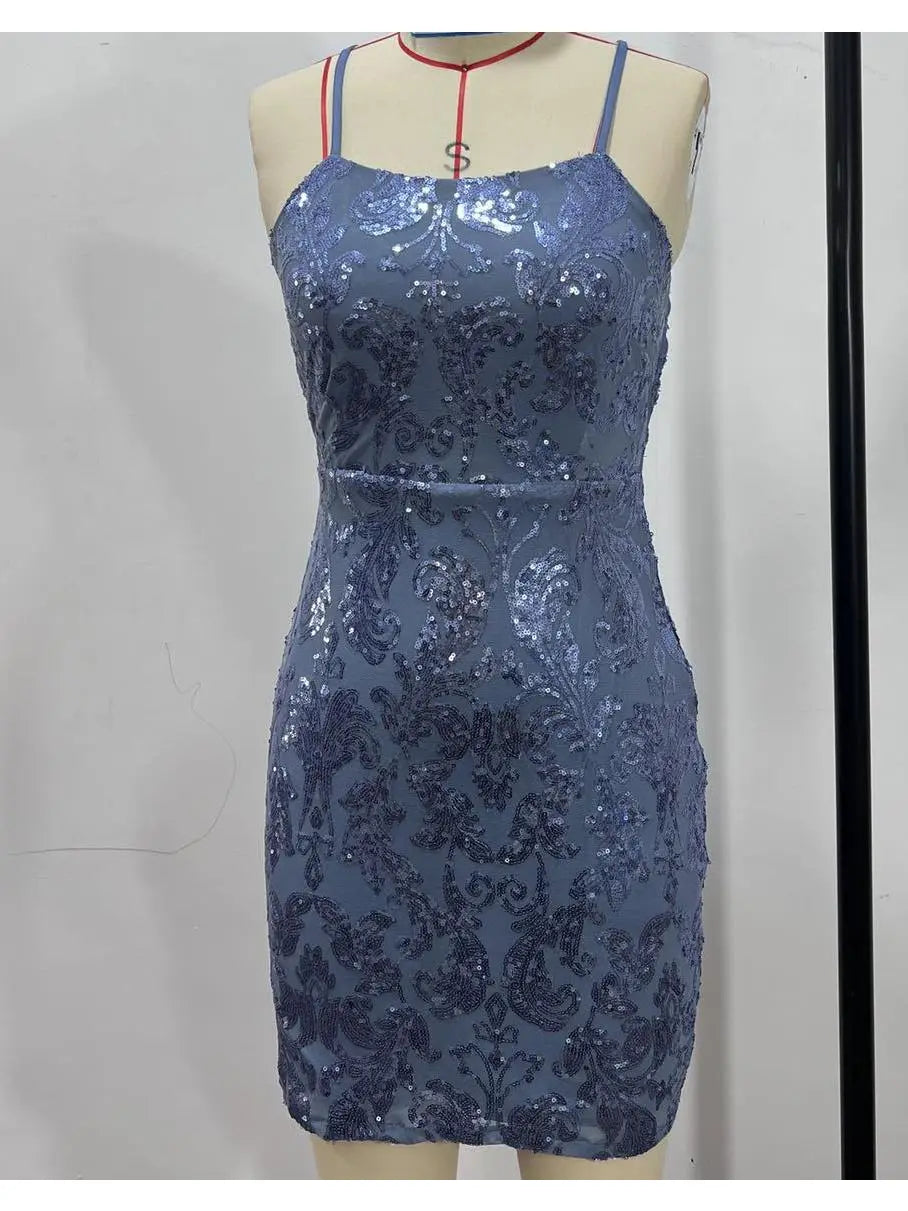 spaghetti strap lase up paisley dress