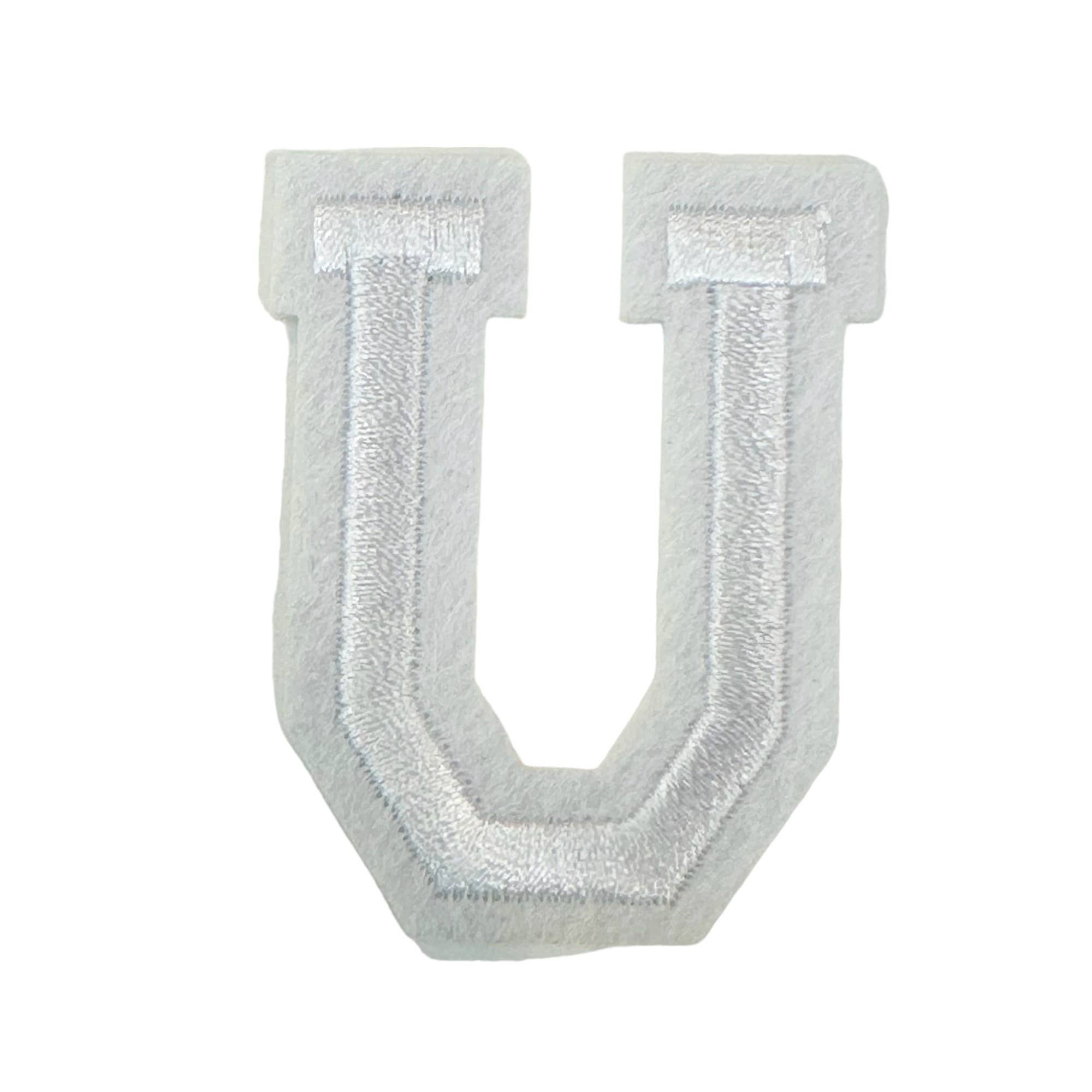 Iron On White Letter Patches