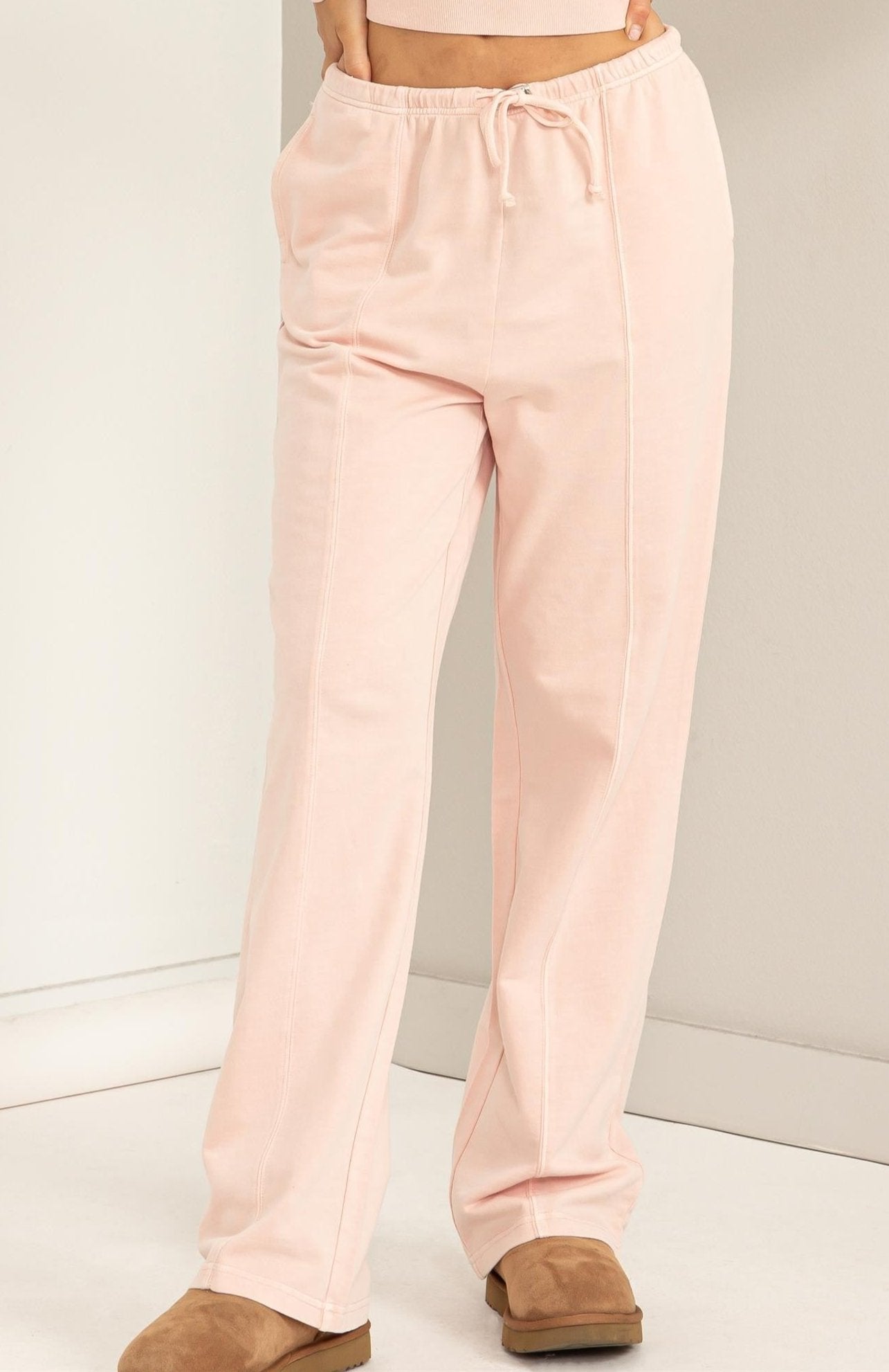 Thin long sleeve top and middle seam yoga pant set