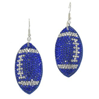 Crystal football earrings