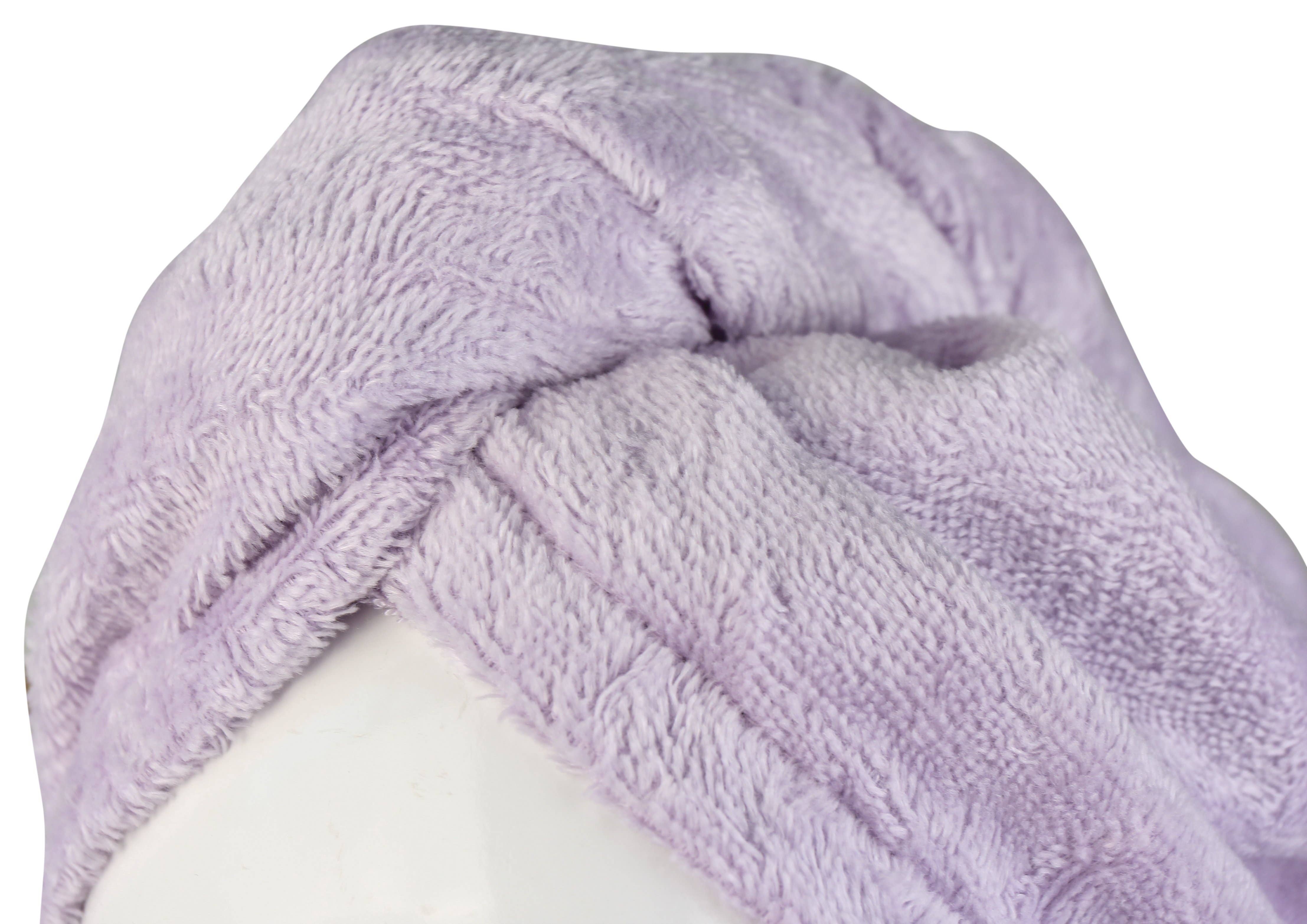 Extra Plush Bath Wrap + Hair Turban Set - Mulberry