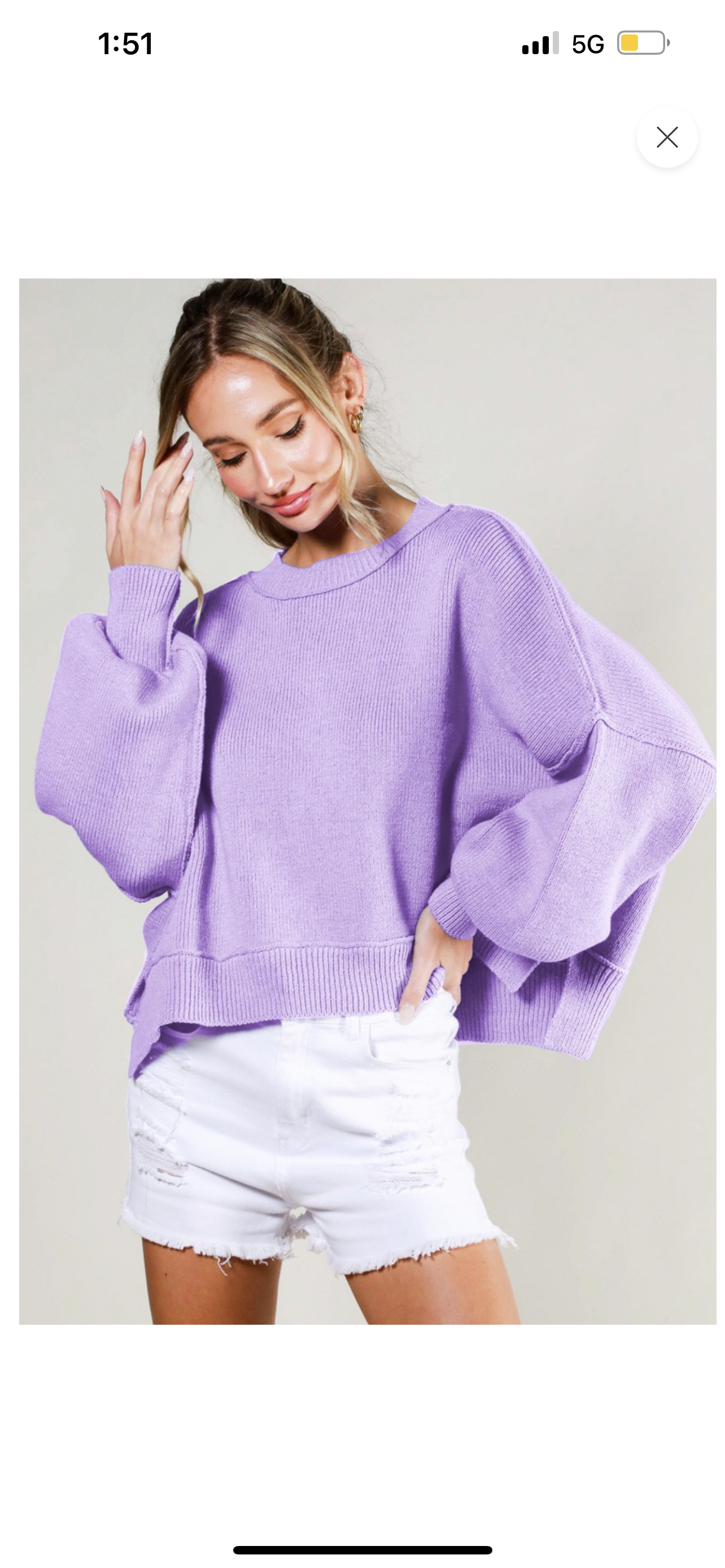 long balloon sleeve reverse seam