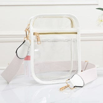 6 x 8 rectangle clear crossbody