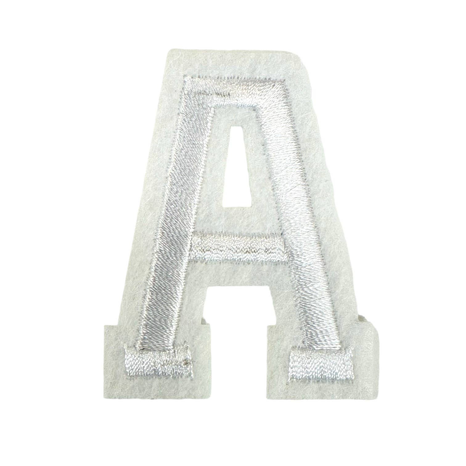 Iron On White Letter Patches