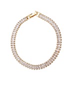 Bagette rhinestone tennis bracelet