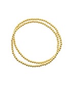 2 row stainless steel bead ball bracelet