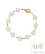Pearl with magnet clasp bracelet
