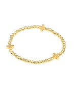 stainless steel 3 mini cross ball bracelet