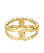 Linked U chain hinge bangle bracelet