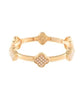 Clover pearl Station Bracelet