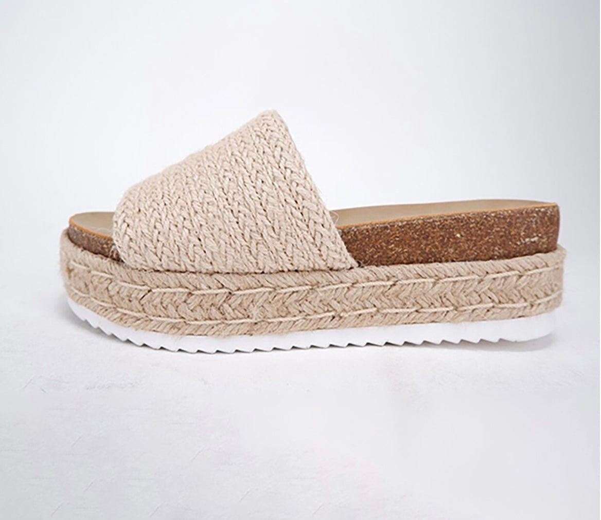 Jute platform slide