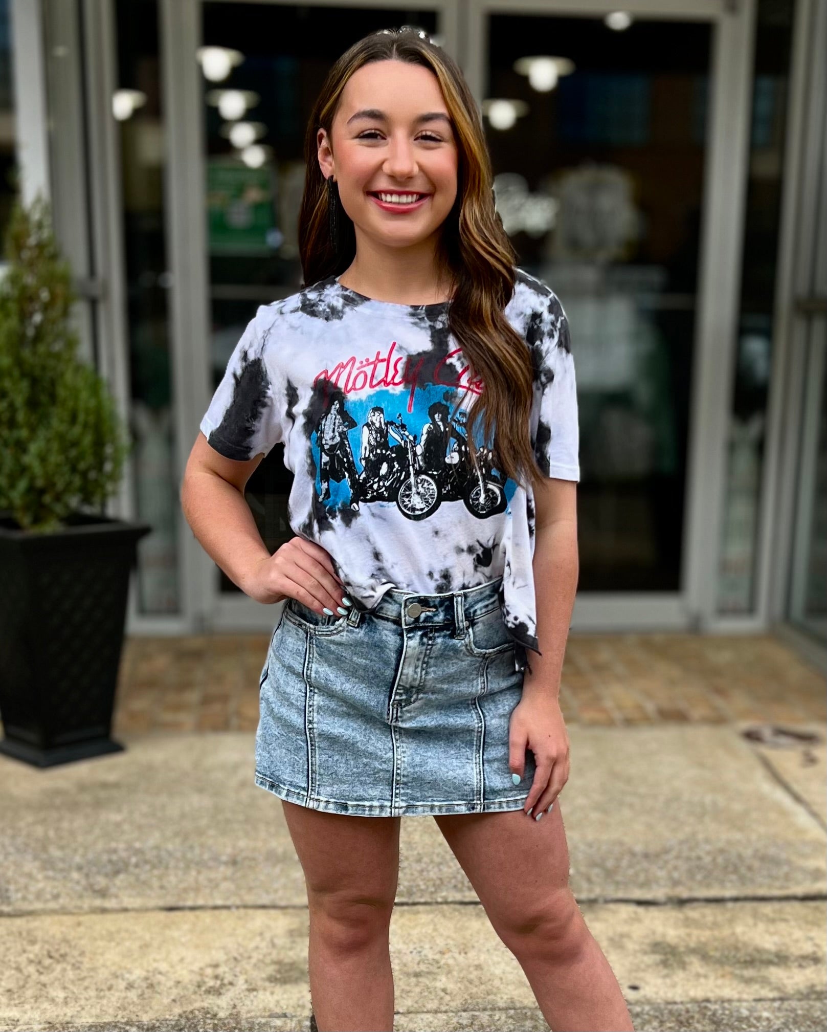 Risen Denim Skort Acid wash - RDS6076