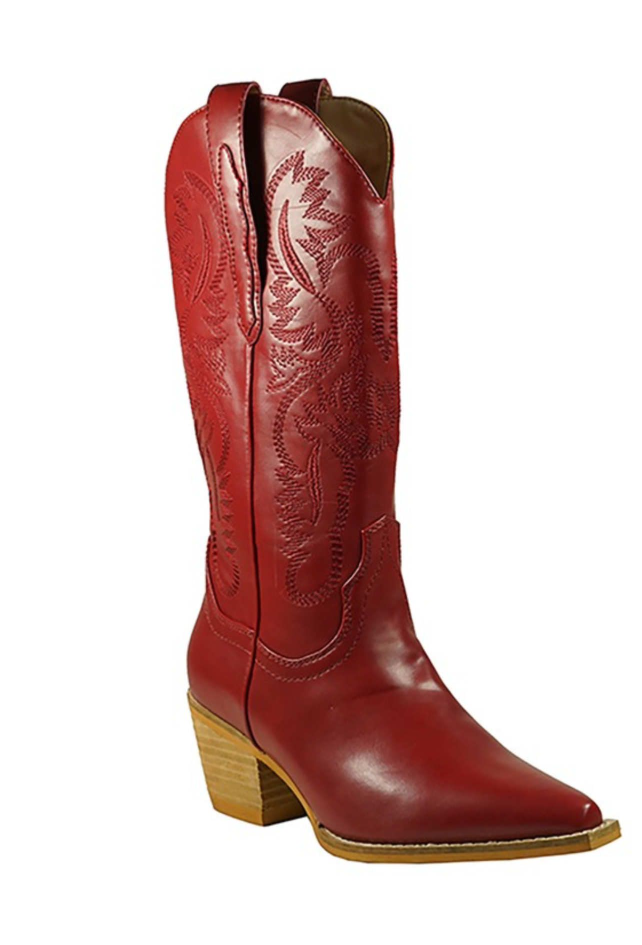 Hadie crimson above calf boot