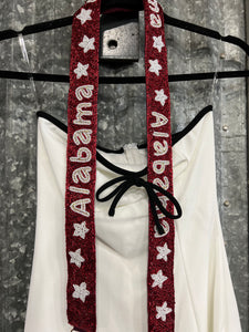 Alabama loose font sequin purse strap