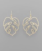 Filigree palm leaf earrings
